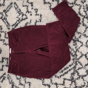 Universal Thread High Rise Skinny Maroon Corduroy velvet skinny jeans